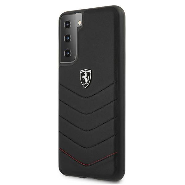 Ferrari Off Track Quilted dėklas Galaxy S21+ – juodas