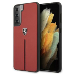 Ferrari odinis dėklas Samsung Galaxy S21+ – raudonas