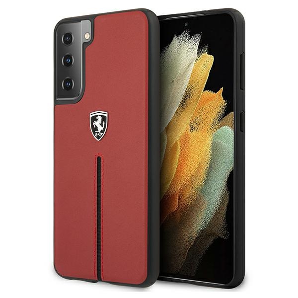 Ferrari odinis dėklas Samsung Galaxy S21+ – raudonas