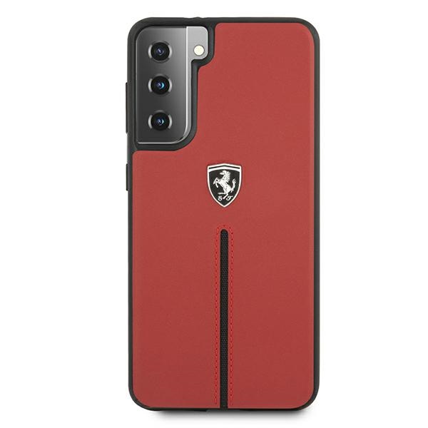 Ferrari odinis dėklas Samsung Galaxy S21+ – raudonas