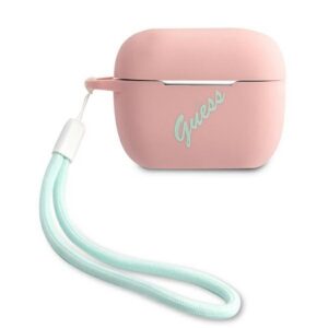 Guess silikoninis dėklas AirPods Pro – rožinė/žalia