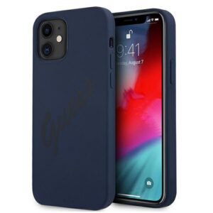 Guess silikoninis dėklas iPhone 12 mini – mėlynas
