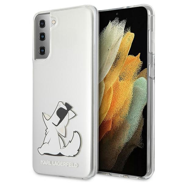 Karl Lagerfeld Choupette Fun dėklas Galaxy S21+ – skaidrus