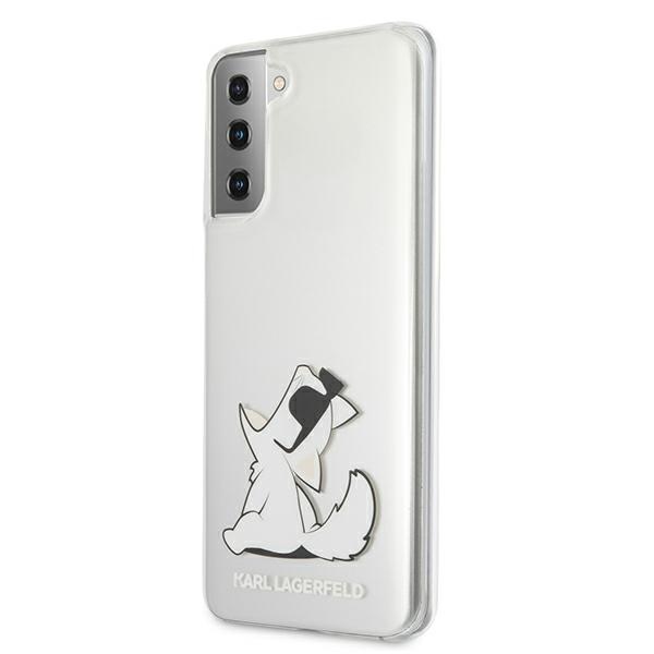 Karl Lagerfeld Choupette Fun dėklas Galaxy S21+ – skaidrus