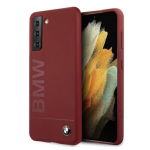 BMW silikoninis dėklas Galaxy S21+ – raudonas