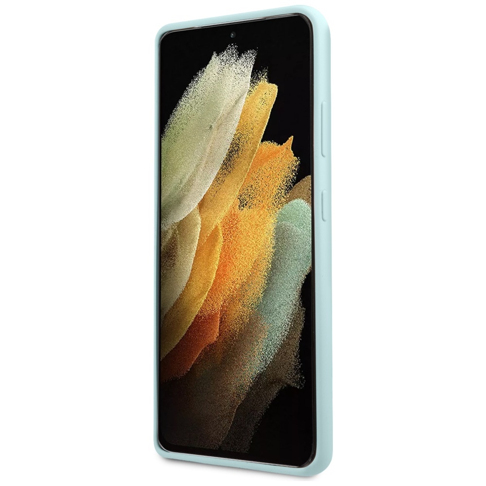 Guess silikoninis dėklas Galaxy S21 Ultra – mėlynas