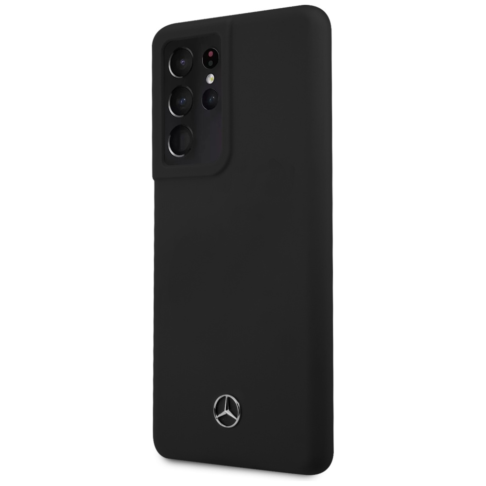 Mercedes-Benz silikoninis dėklas Galaxy S21 Ultra – juodas