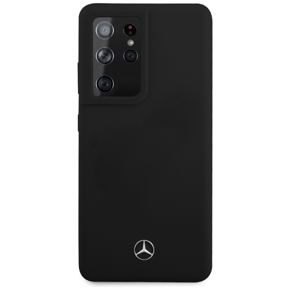 Mercedes-Benz silikoninis dėklas Galaxy S21 Ultra – juodas