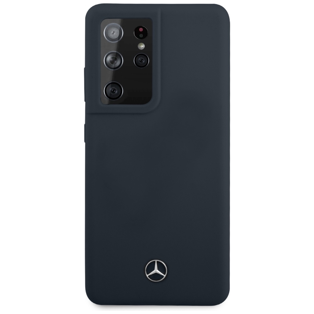 Mercedes-Benz silikoninis dėklas Galaxy S21 Ultra – mėlynas