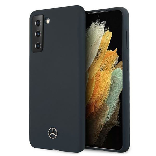 Mercedes-Benz silikoninis dėklas Galaxy S21+ – mėlynas