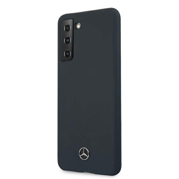 Mercedes-Benz silikoninis dėklas Galaxy S21+ – mėlynas