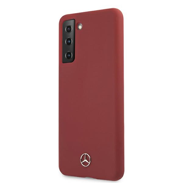 Mercedes silikoninis dėklas Galaxy S21+ – raudonas
