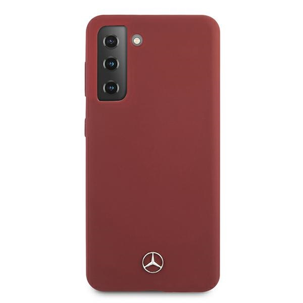 Mercedes silikoninis dėklas Galaxy S21+ – raudonas