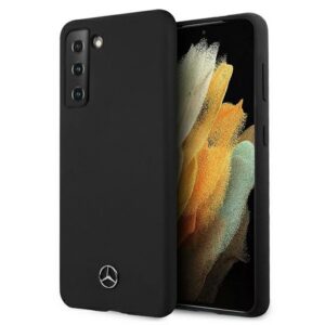 Mercedes-Benz silikoninis dėklas Samsung Galaxy S21 – juodas