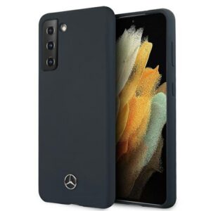 Mercedes-Benz silikoninis dėklas Galaxy S21 – mėlynas