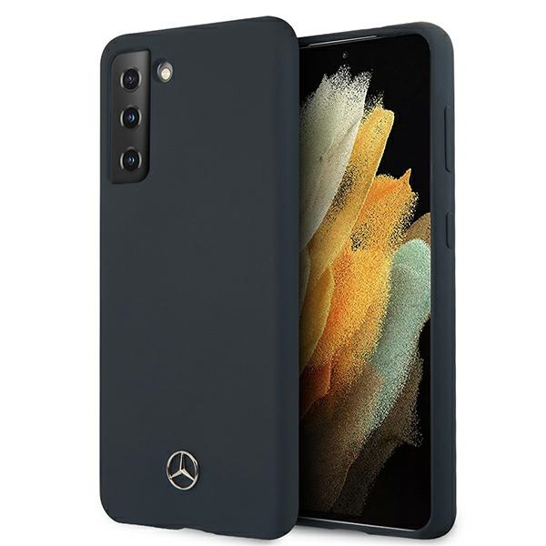 Mercedes-Benz silikoninis dėklas Galaxy S21 – mėlynas