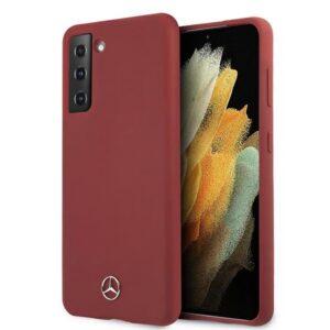 Mercedes-Benz silikoninis dėklas Galaxy S21 – raudonas