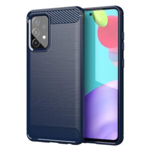 Carbon Case TPU dėklas Samsung Galaxy A72 4G – mėlynas