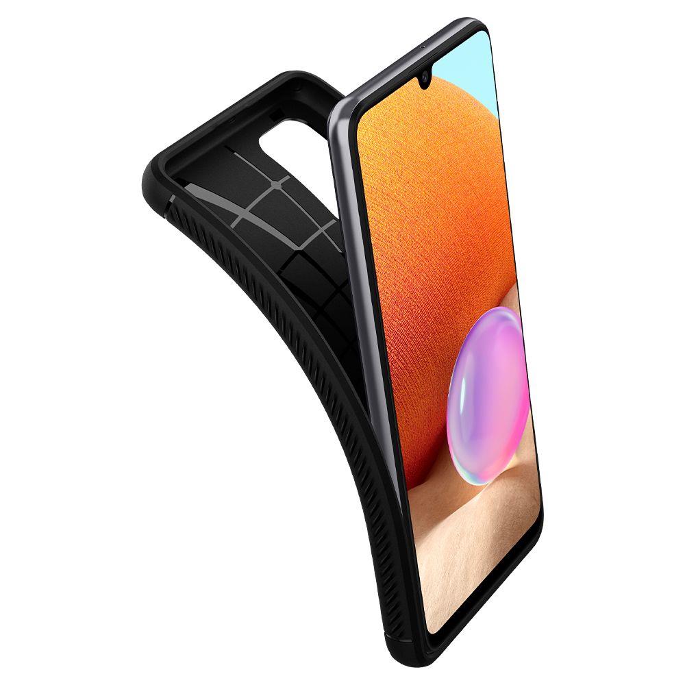 Dėklas Spigen Rugged Armor Galaxy A52 / A52S Matinė Juoda