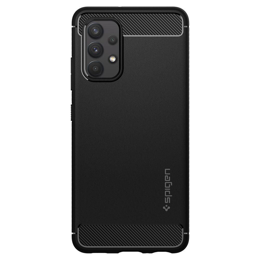 Dėklas Spigen Rugged Armor Galaxy A52 / A52S Matinė Juoda