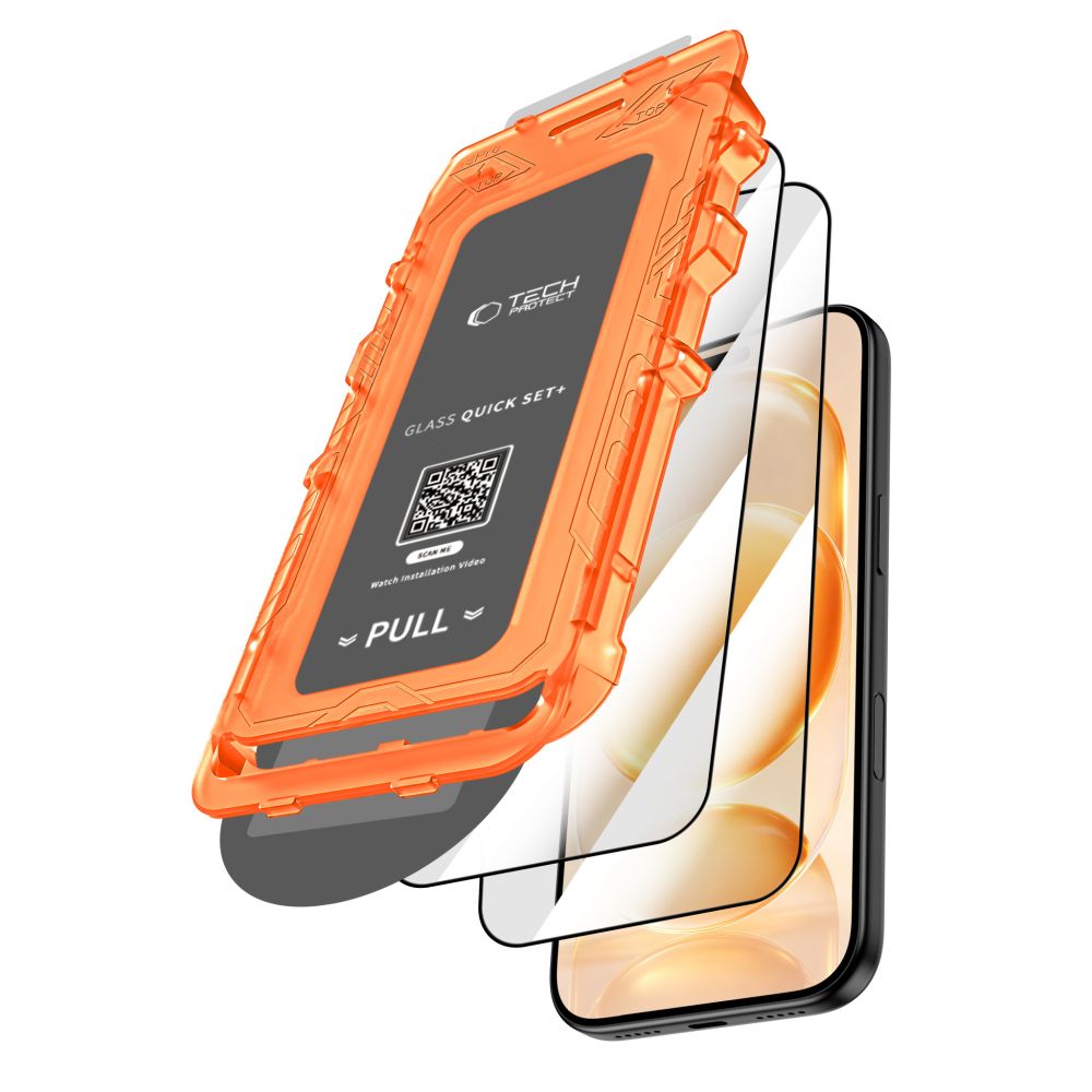 Apsauginis stiklas Tech-Protect Quick Set+ iPhone 17 Pro Max / 18 Pro Max, 2 vnt., juodas