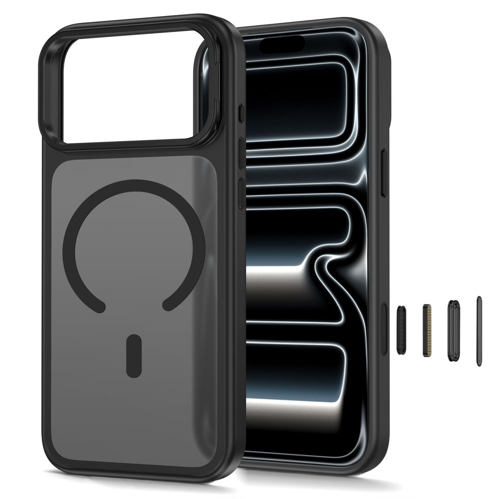 Dėklas Tech-Protect MagStand MagSafe CC iPhone 17 Pro Max / 18 Pro Max, matinis juodas