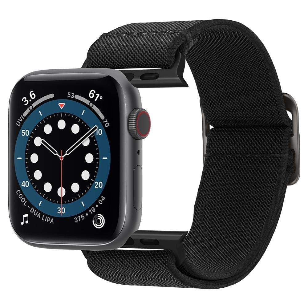Dirželis Spigen Fit Lite Apple Watch 8 / 9 / 10 / 11 / 12 / SE (40 / 41 / 42 mm), juodas