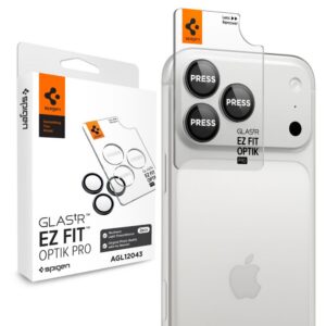 Kameros apsauginis stiklas Spigen Optik Pro Glas.tR EZ Fit iPhone 18 Pro / 18 Pro Max 2 vnt., tamsiai pilkas