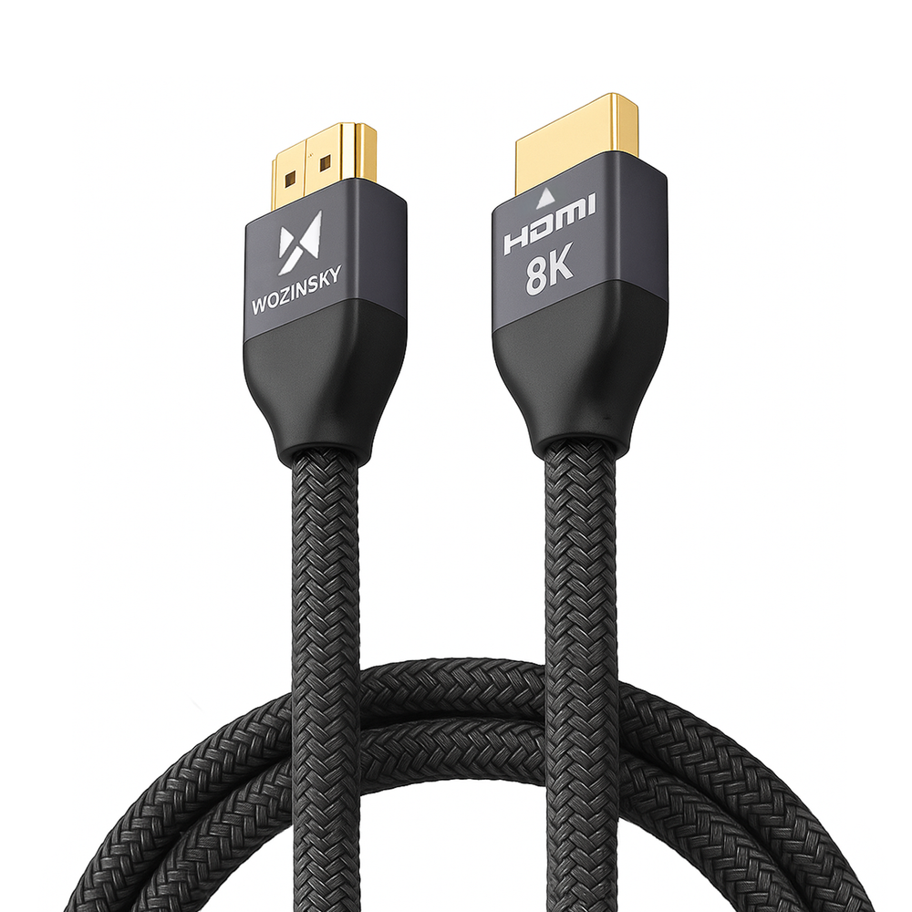 Wozinsky HDMI 2.1 laidas 8K 60 Hz 48 Gbps / 4K 120 Hz / 2K 144 Hz 2 m sidabrinis (WHDMI-20)