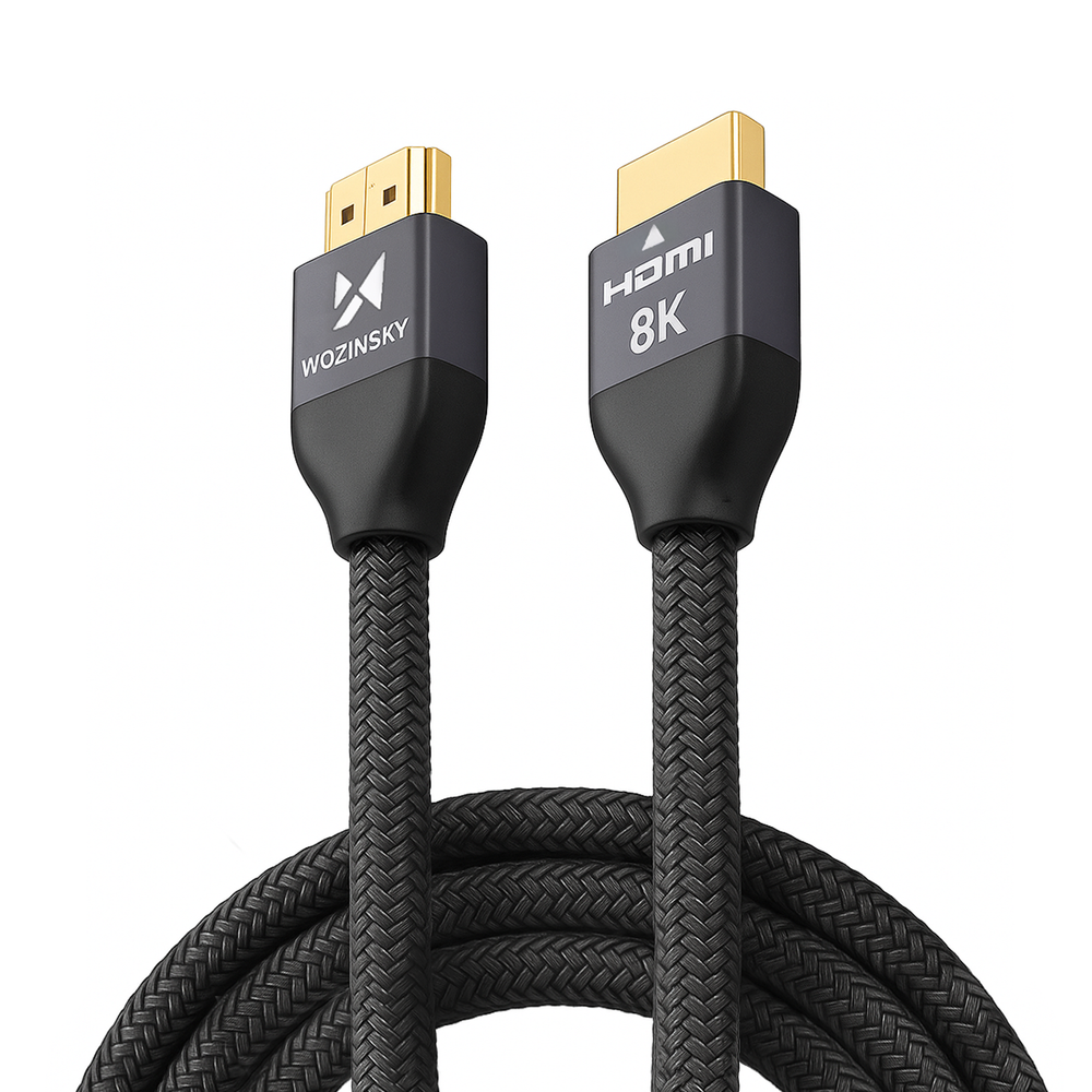 Wozinsky HDMI 2.1 kabelis 8K 60 Hz 48 Gbps / 4K 120 Hz / 2K 144 Hz 3 m sidabrinis (WHDMI-30)