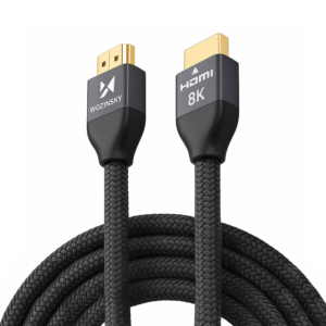 Wozinsky HDMI 2.1 kabelis 8K 60 Hz 48 Gbps / 4K 120 Hz / 2K 144 Hz 5 m sidabrinis (WHDMI-50)