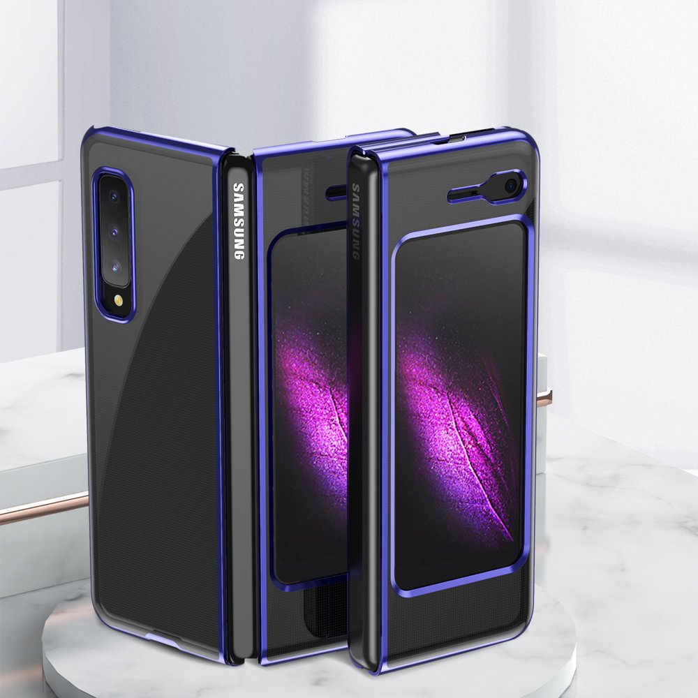 Plonas skaidrus dėklas Samsung Galaxy Fold – mėlynas