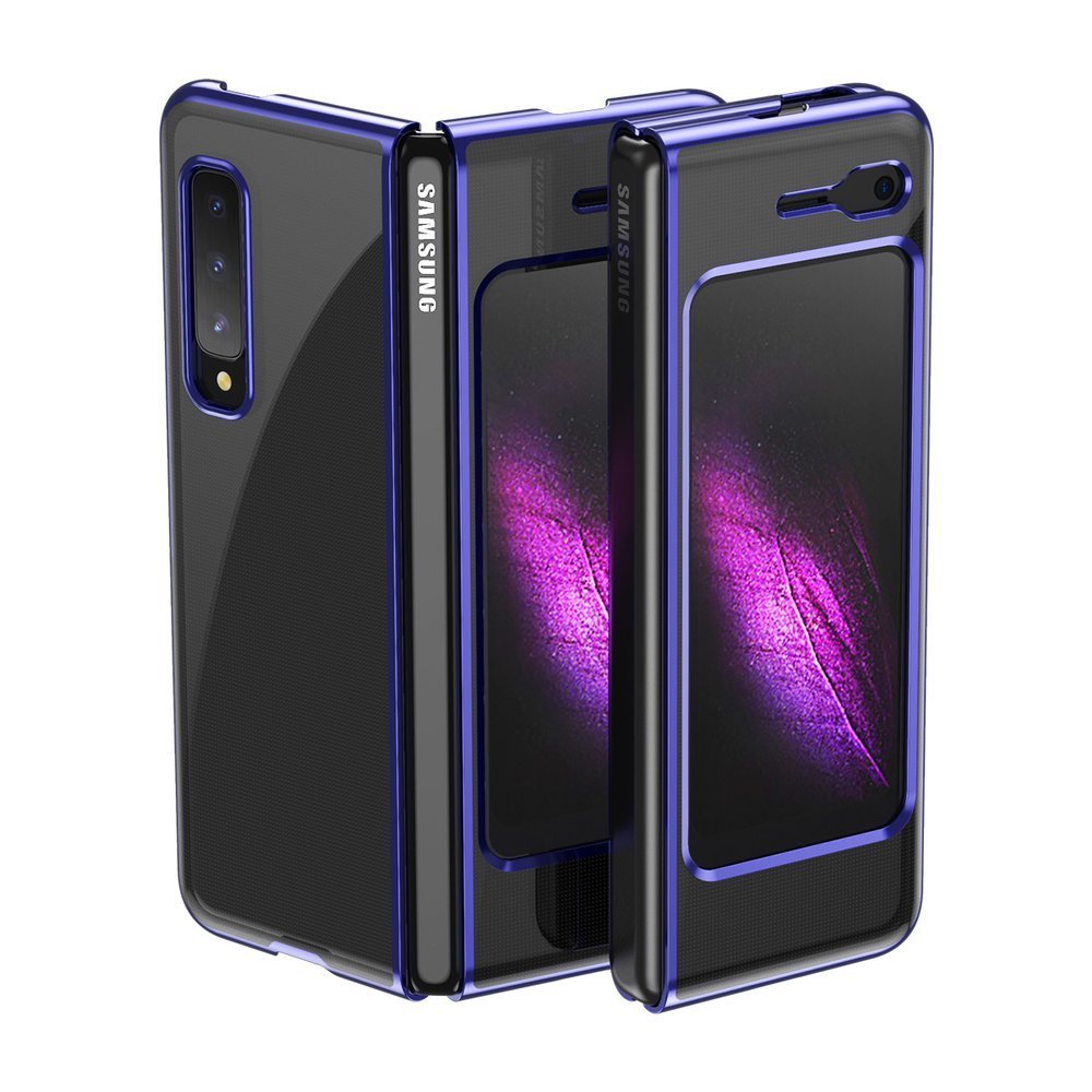 Plonas skaidrus dėklas Samsung Galaxy Fold – mėlynas