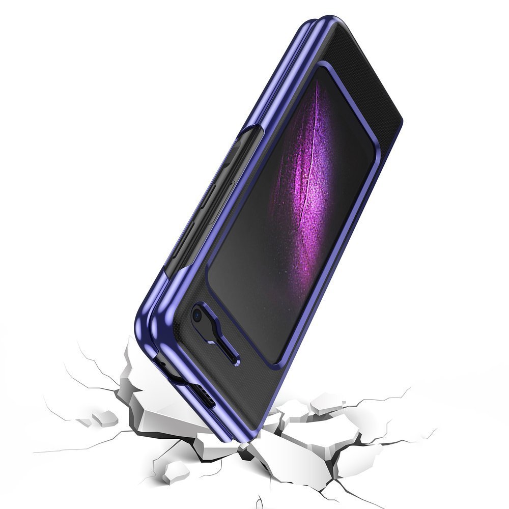 Plonas skaidrus dėklas Samsung Galaxy Fold – mėlynas