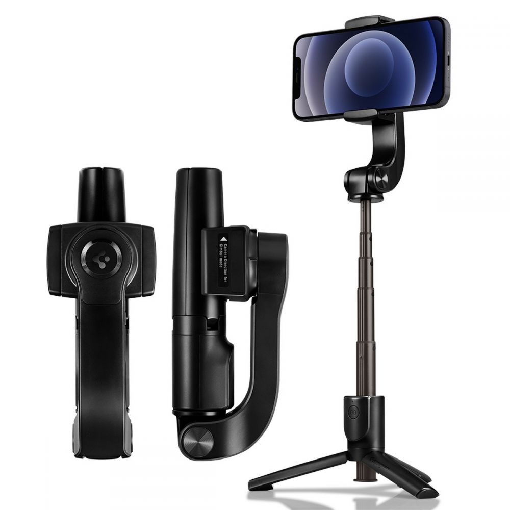 Selfie lazda Spigen S610W Gimbal Bluetooth Juoda