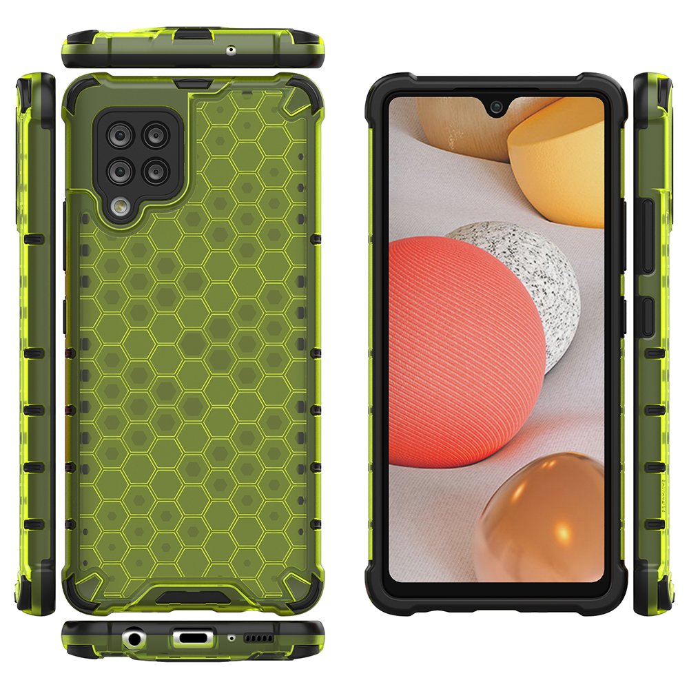 Apsauginis „Honeycomb“ dėklas Samsung Galaxy A42 5G – žalias