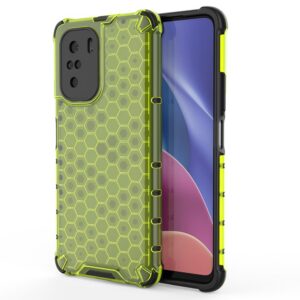 Apsauginis korio rašto dėklas Xiaomi Redmi K40 / Poco F3 – žalias