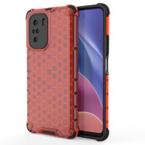 Korio rašto dėklas Xiaomi Redmi K40 Pro+/K40/Poco F3 – raudonas