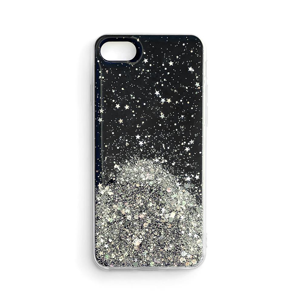 Wozinsky Star Glitter dėklas Redmi Note 9T 5G – juodas