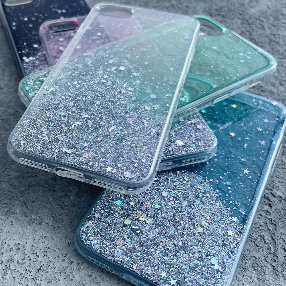 Wozinsky Star Glitter dėklas Samsung Galaxy A72 4G – žalias