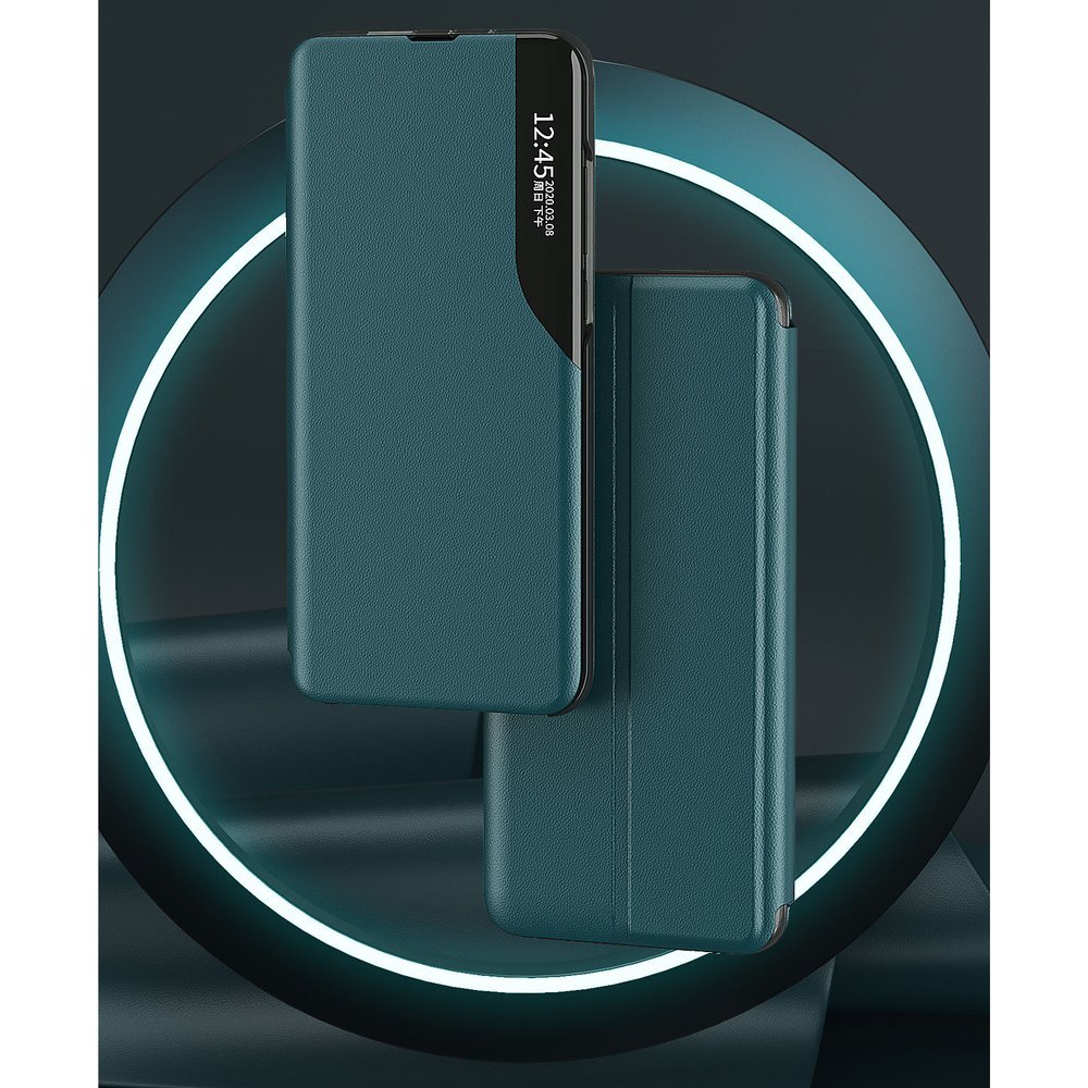 Eco Leather View dėklas Xiaomi Redmi K40 / Poco F3 – raudonas