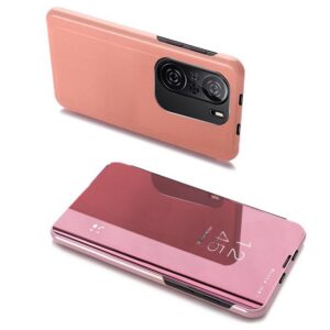 Clear View dėklas Xiaomi Redmi K40/Poco F3 – rožinis