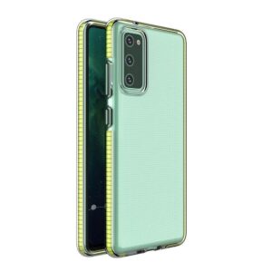 Skaidrus TPU dėklas Samsung Galaxy A72 4G – geltonas