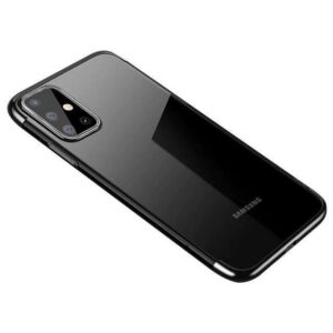 Skaidrus itin plonas TPU dėklas Samsung Galaxy A72 4G – juodas