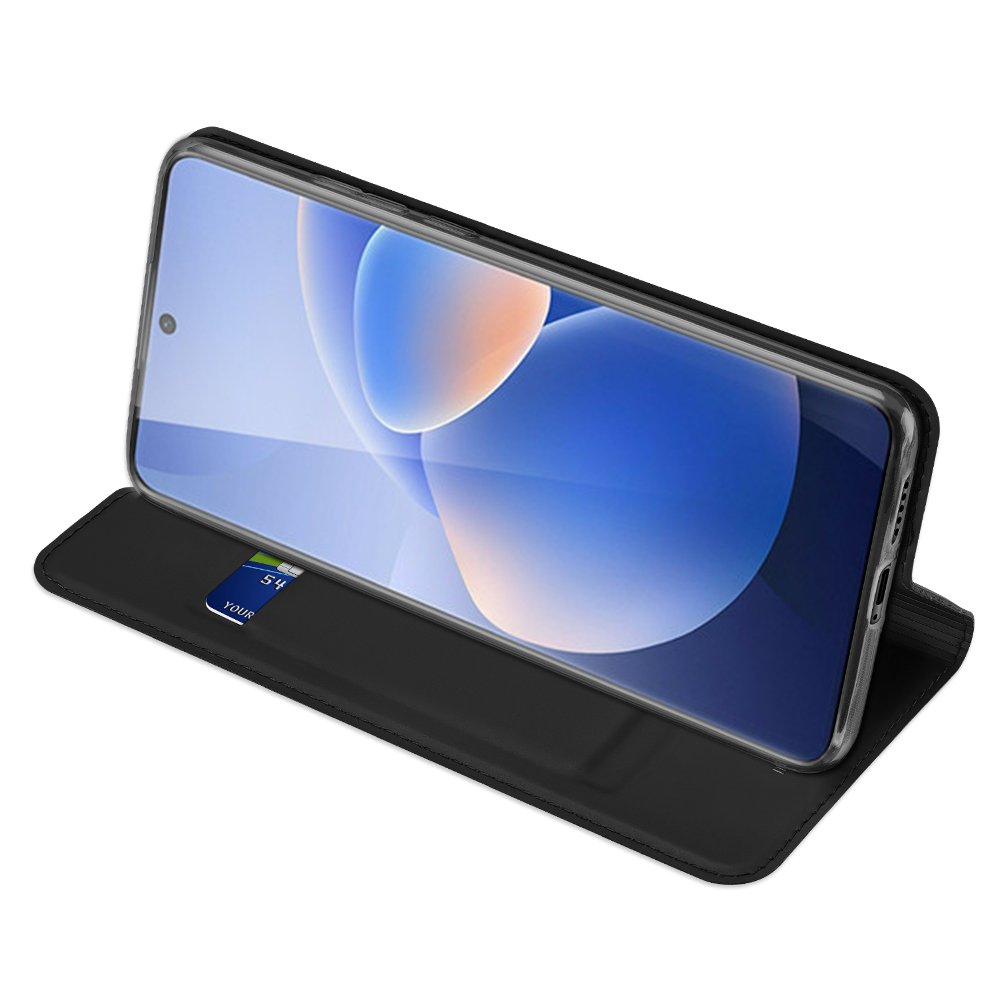 Dux Ducis Skin Pro Bookcase tipas case, skirtas Vivo X60 black