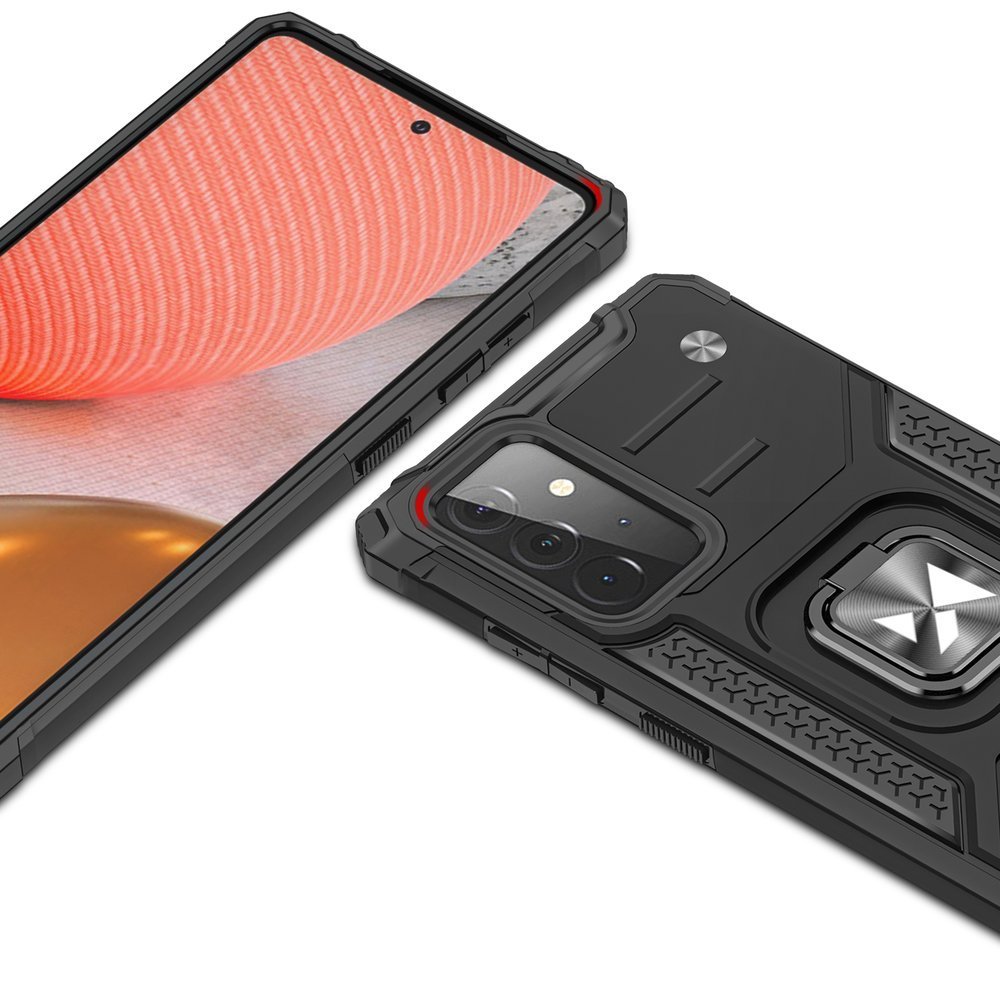Wozinsky Ring Armor dėklas Samsung Galaxy A72 4G – mėlynas