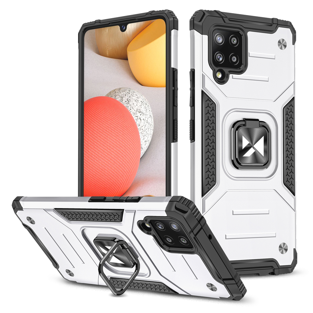 Wozinsky Ring Armor dėklas Samsung Galaxy A42 5G – sidabrinis