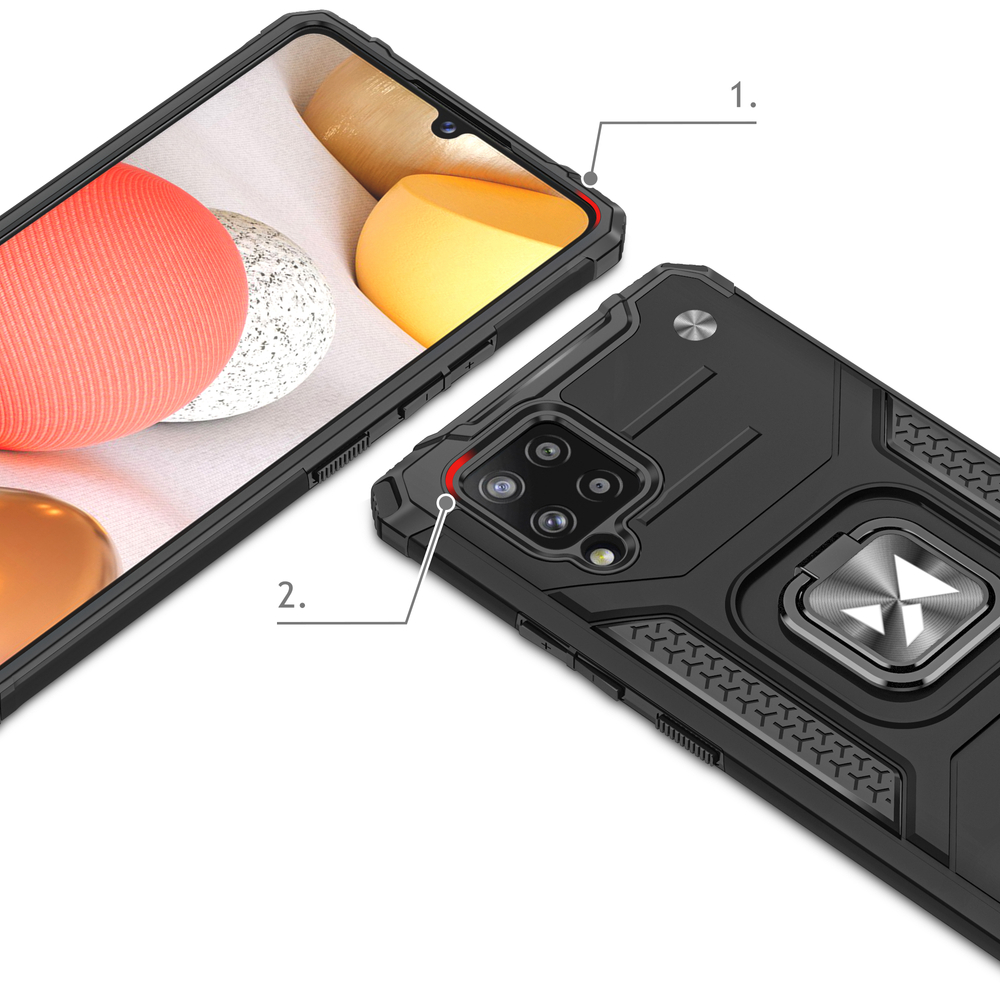 Wozinsky Ring Armor dėklas Samsung Galaxy A42 5G – rožinis