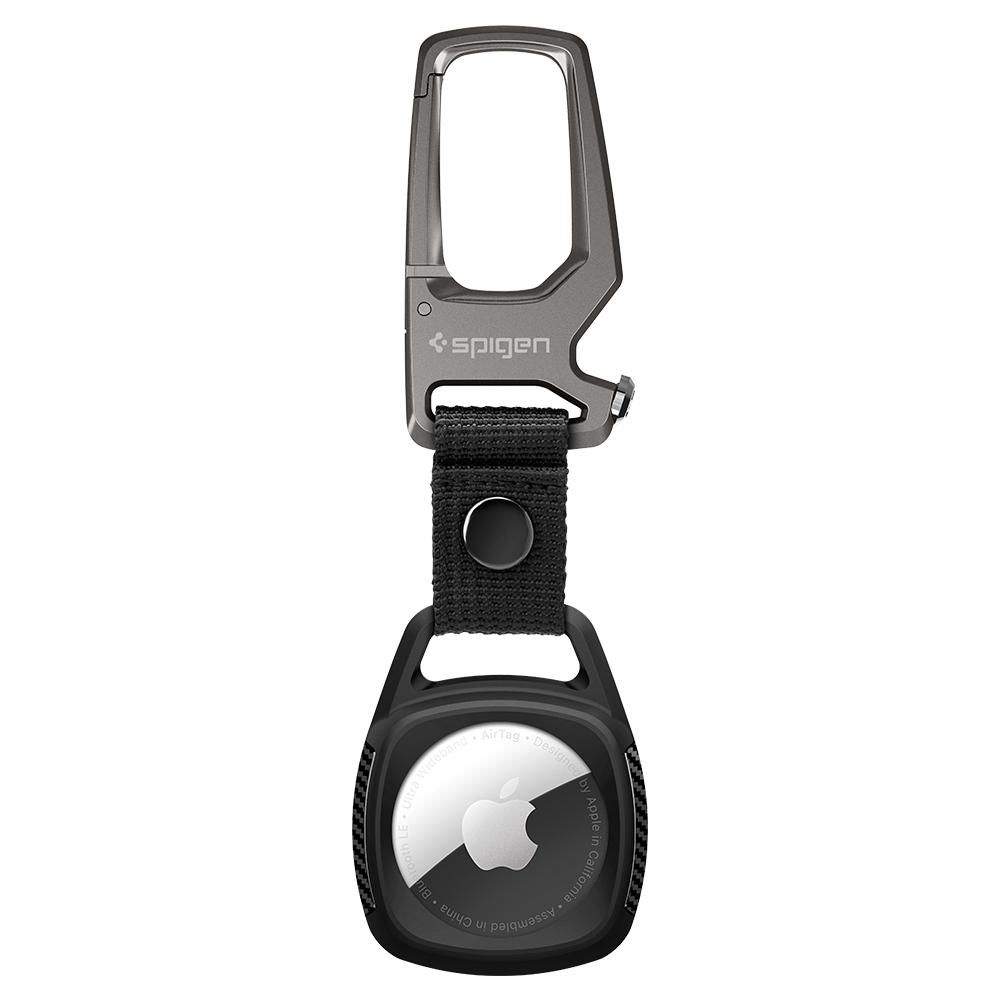 Dėklas Spigen Rugged Armor Apple AirTag 1/2, matinis juodas