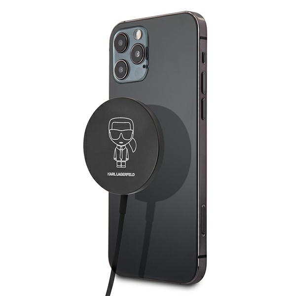 Karl Lagerfeldas 15W Wirreless Charger with MagSafe - Black
